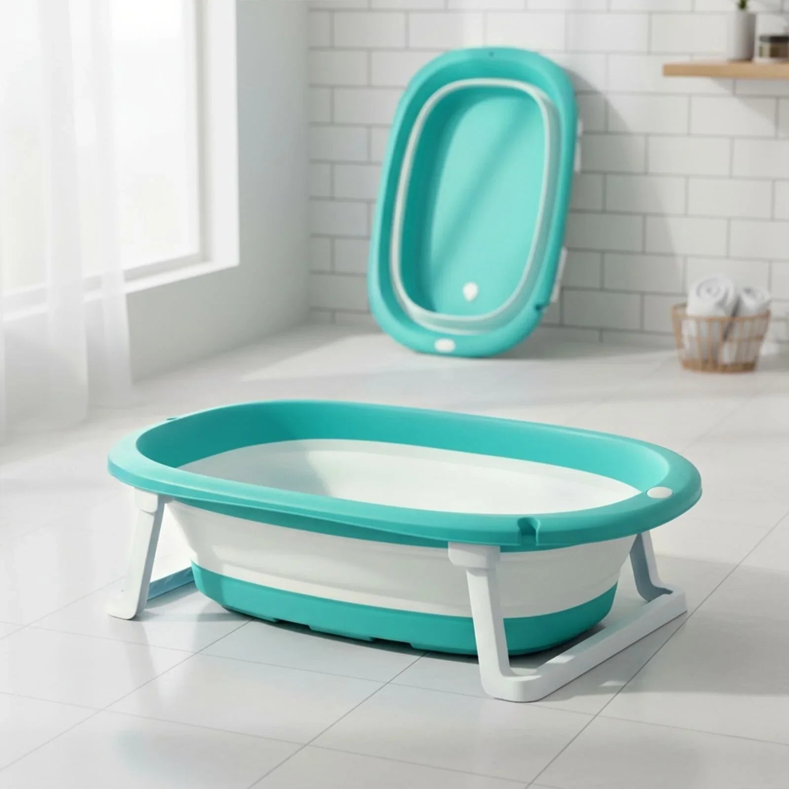 baby plus Foldable Bathtub with Plug | Luxury Home Accessories | Heulog Glow