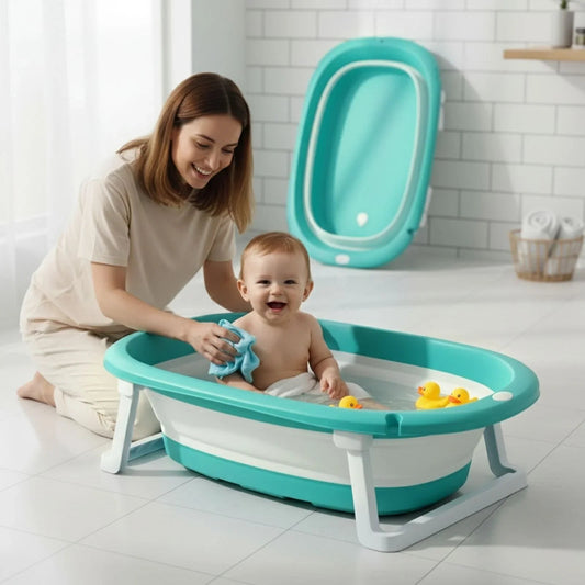 baby plus Foldable Bathtub with Plug | Luxury Home Accessories | Heulog Glow