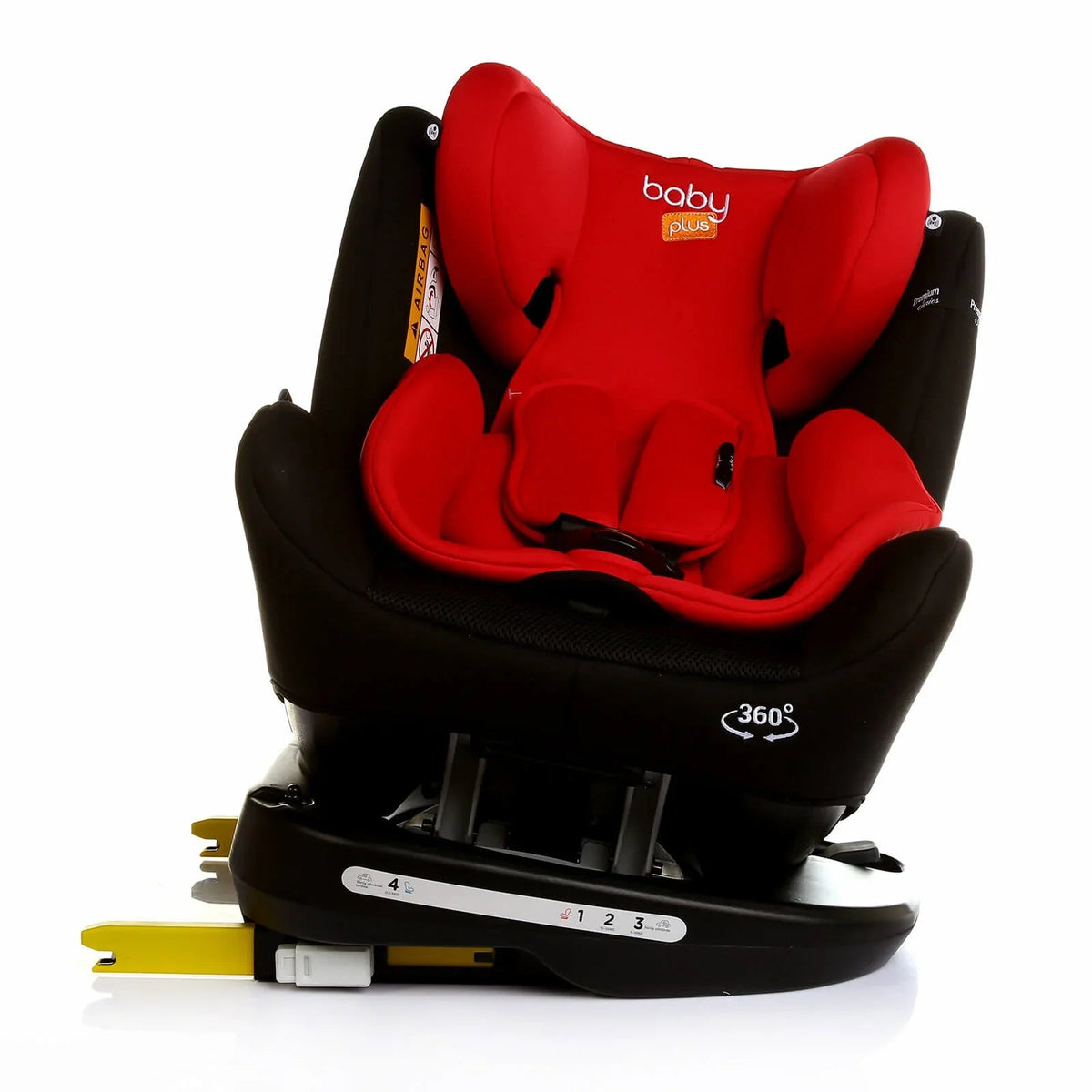 baby plus Orbitfix Group 0+/1/2/3 (Birth to 12 Years) Car Seat - Black Red | Luxury Home Accessories | Heulog Glow