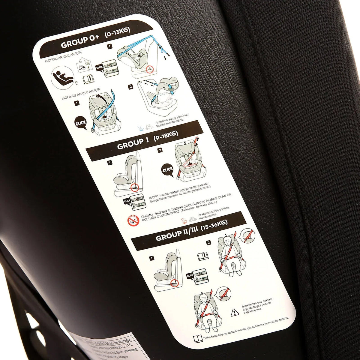 baby plus Orbitfix Group 0+/1/2/3 (Birth to 12 Years) Car Seat - Black Red | Luxury Home Accessories | Heulog Glow
