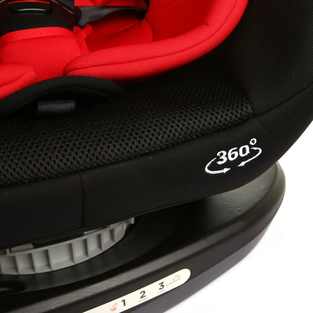baby plus Orbitfix Group 0+/1/2/3 (Birth to 12 Years) Car Seat - Black Red | Luxury Home Accessories | Heulog Glow