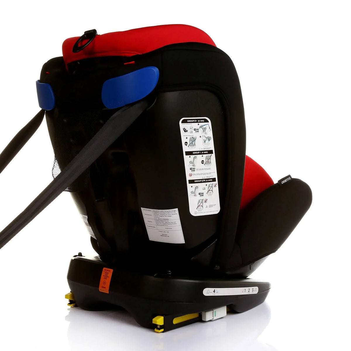 baby plus Orbitfix Group 0+/1/2/3 (Birth to 12 Years) Car Seat - Black Red | Luxury Home Accessories | Heulog Glow