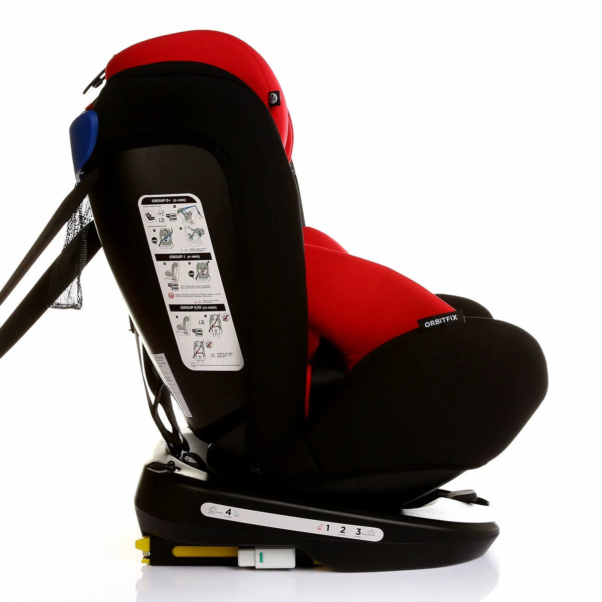 baby plus Orbitfix Group 0+/1/2/3 (Birth to 12 Years) Car Seat - Black Red | Luxury Home Accessories | Heulog Glow