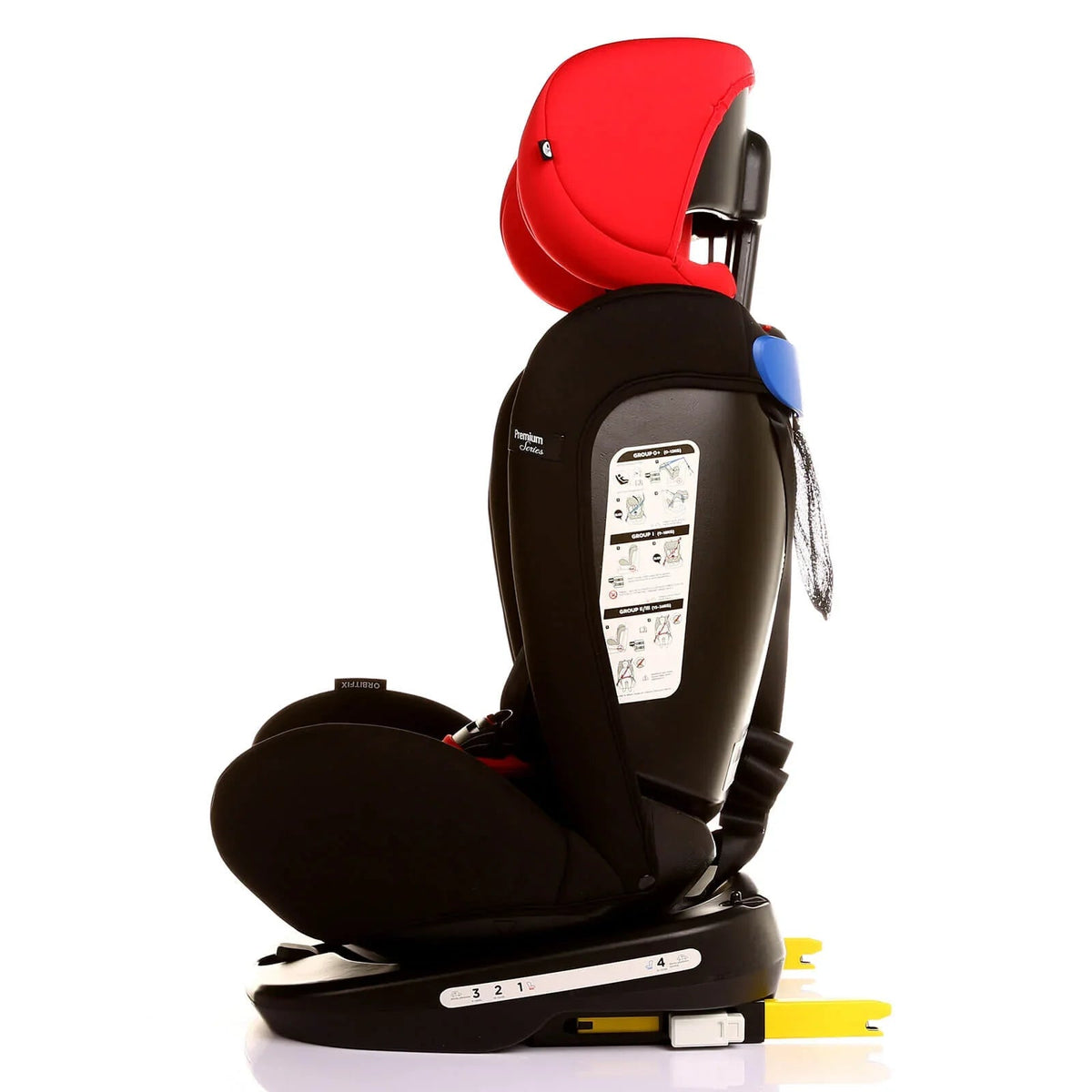 baby plus Orbitfix Group 0+/1/2/3 (Birth to 12 Years) Car Seat - Black Red | Luxury Home Accessories | Heulog Glow