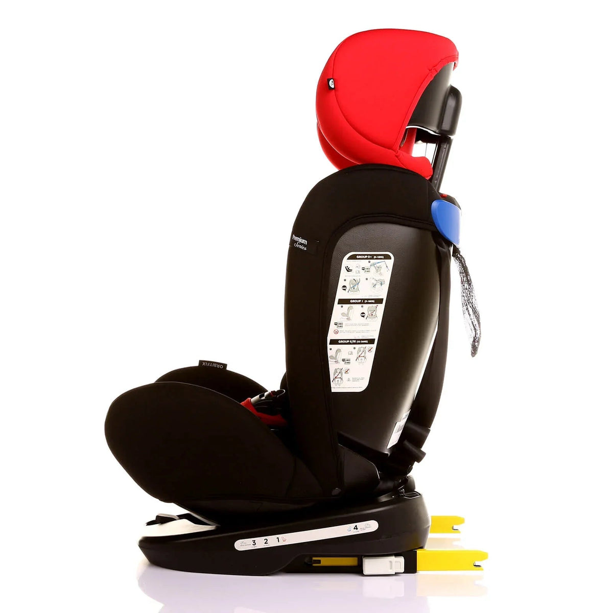 baby plus Orbitfix Group 0+/1/2/3 (Birth to 12 Years) Car Seat - Black Red | Luxury Home Accessories | Heulog Glow