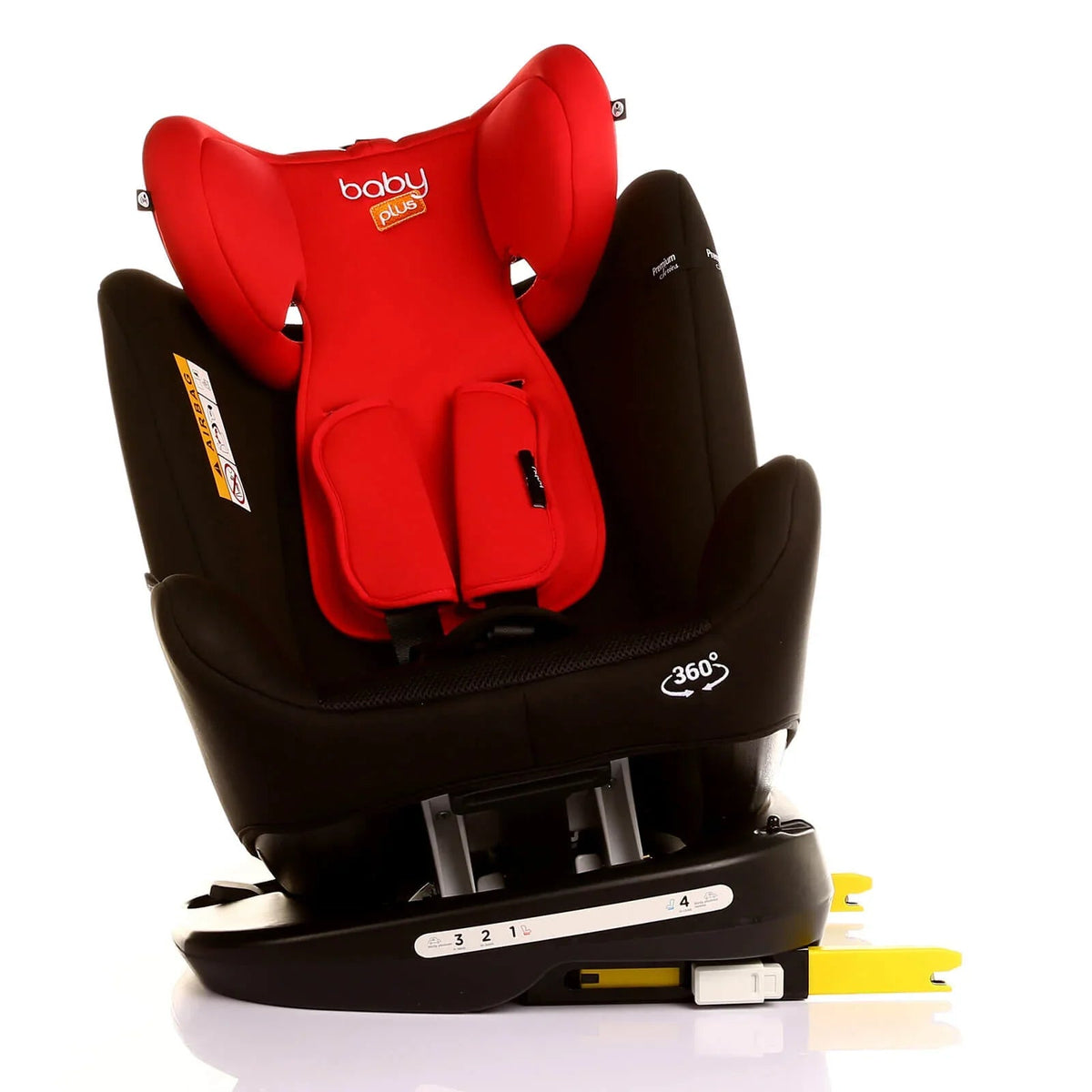 baby plus Orbitfix Group 0+/1/2/3 (Birth to 12 Years) Car Seat - Black Red | Luxury Home Accessories | Heulog Glow