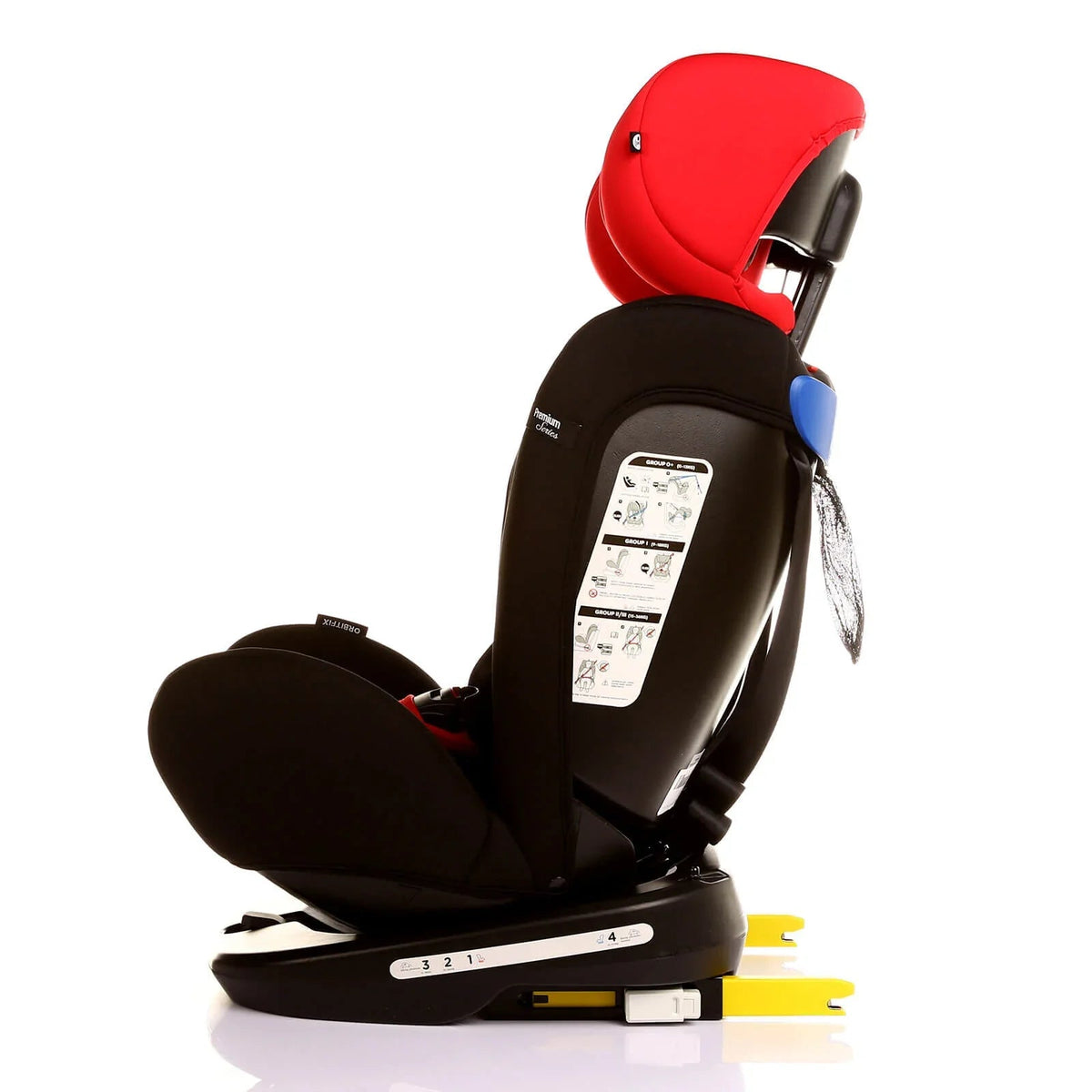 baby plus Orbitfix Group 0+/1/2/3 (Birth to 12 Years) Car Seat - Black Red | Luxury Home Accessories | Heulog Glow
