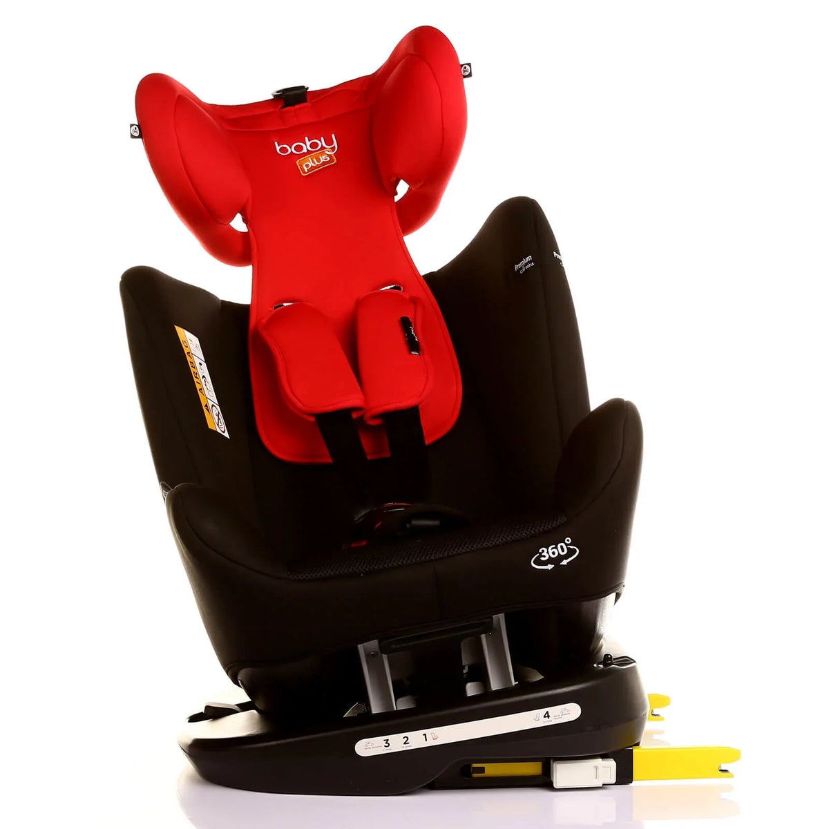 baby plus Orbitfix Group 0+/1/2/3 (Birth to 12 Years) Car Seat - Black Red | Luxury Home Accessories | Heulog Glow
