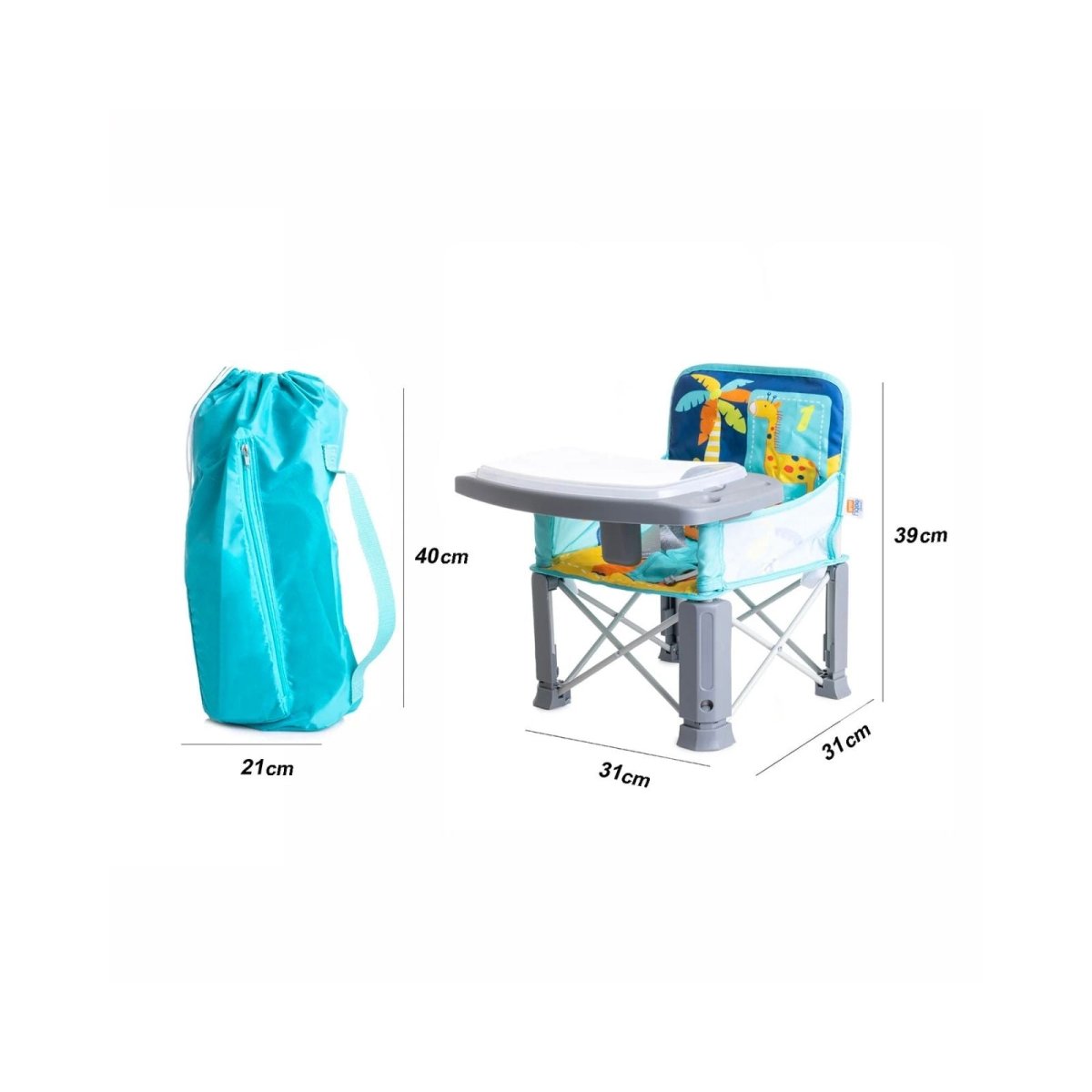 baby plus Picnic Booster Highchair - My friend Giraffe | Luxury Home Accessories | Heulog Glow