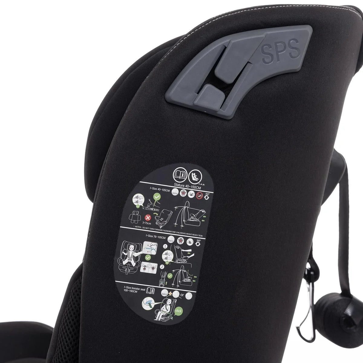 baby plus Pixi i-Size Group 0+/1/2/3 (Birth to 12 Years) Car Seat - Black | Luxury Home Accessories | Heulog Glow