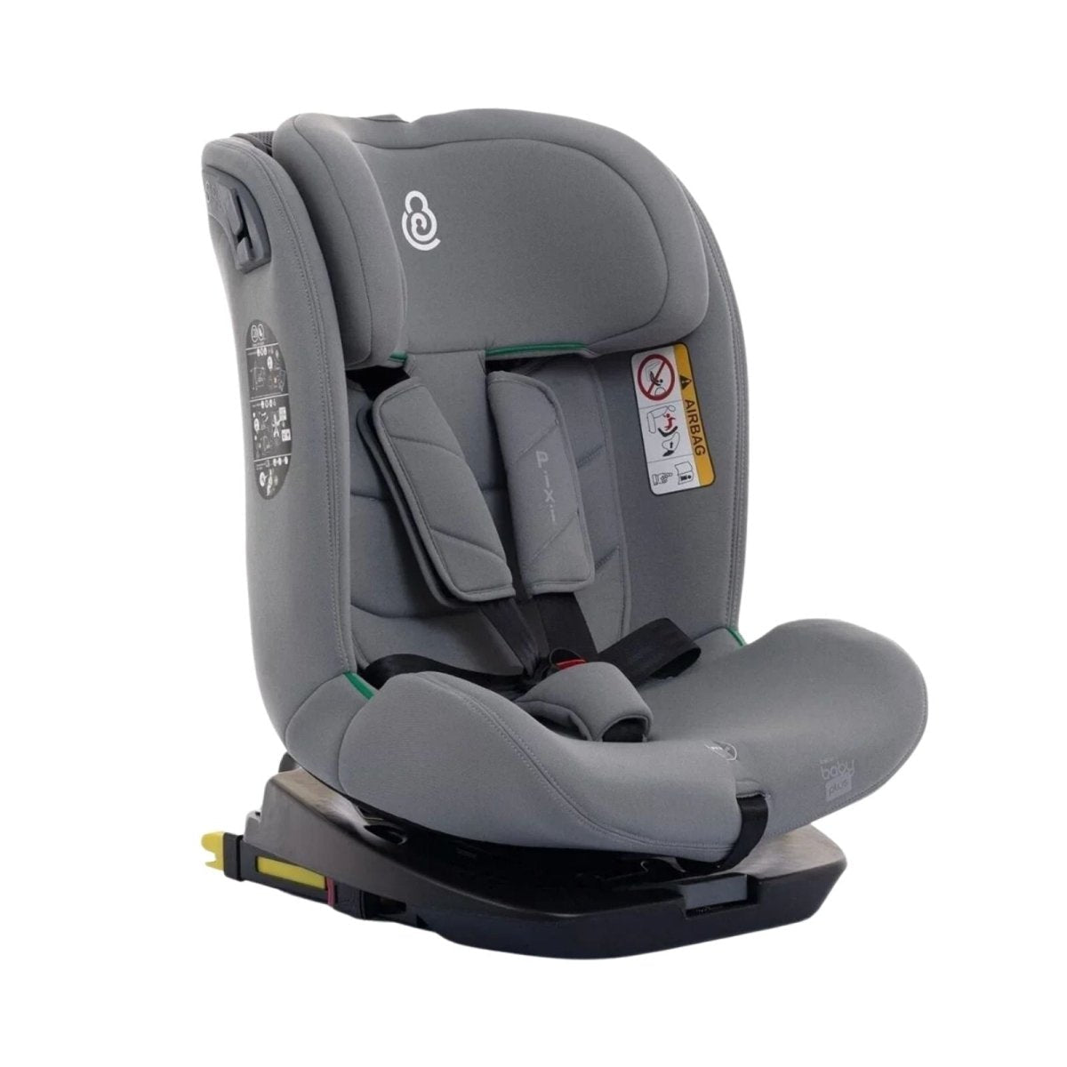baby plus Pixi i-Size Group 0+/1/2/3 (Birth to 12 Years) Car Seat - Grey | Luxury Home Accessories | Heulog Glow