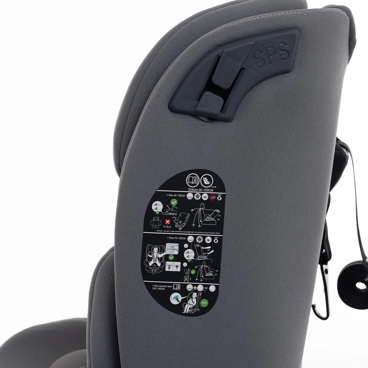 baby plus Pixi i-Size Group 0+/1/2/3 (Birth to 12 Years) Car Seat - Grey | Luxury Home Accessories | Heulog Glow