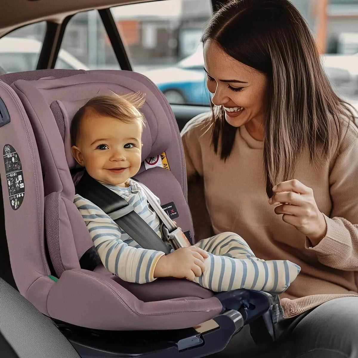 baby plus Pixi i-Size Group 0+/1/2/3 (Birth to 12 Years) Car Seat - Pink | Luxury Home Accessories | Heulog Glow