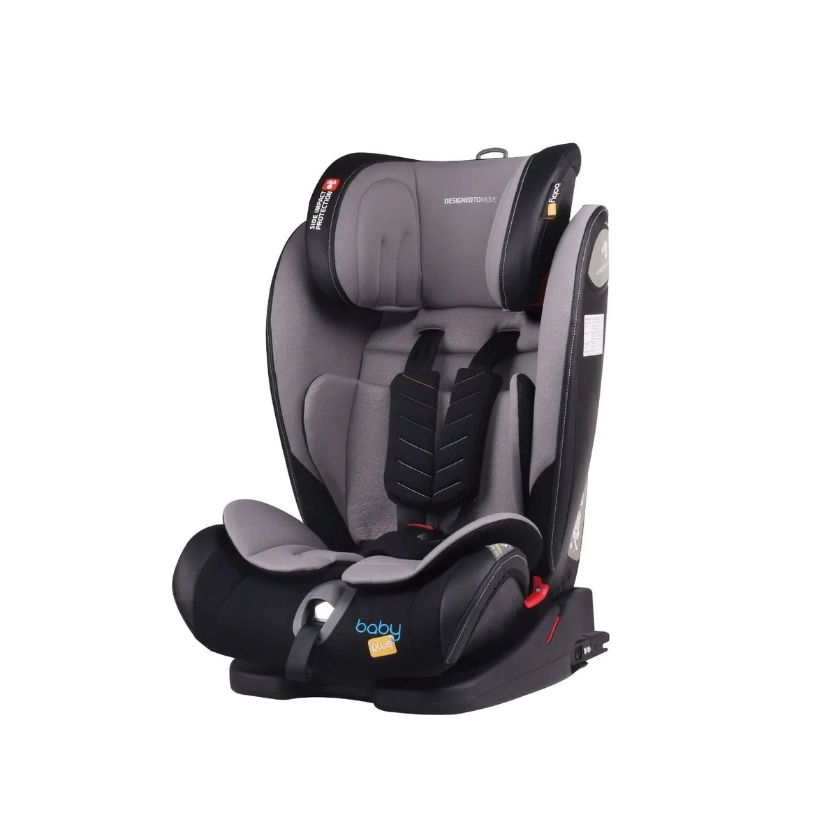 baby plus Secure Group 1/2/3 (9 Months to 12 Years) Car Seat - Grey | Luxury Home Accessories | Heulog Glow