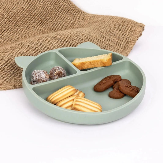 baby plus Silicone Suction Plate - Green | Luxury Home Accessories | Heulog Glow