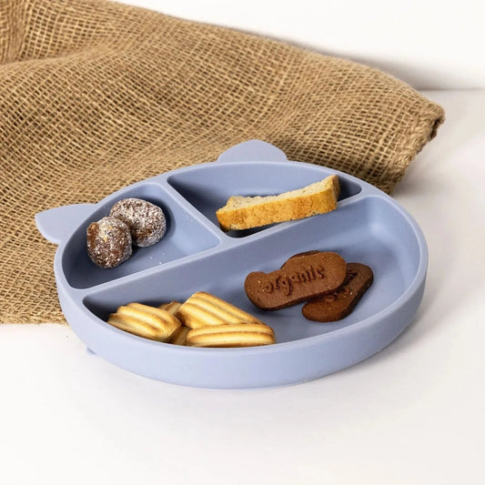 baby plus Silicone Suction Plate - Powder Blue | Luxury Home Accessories | Heulog Glow