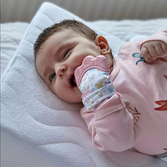 baby toys Baby Teething Mittens Pink | Luxury Home Accessories | Heulog Glow