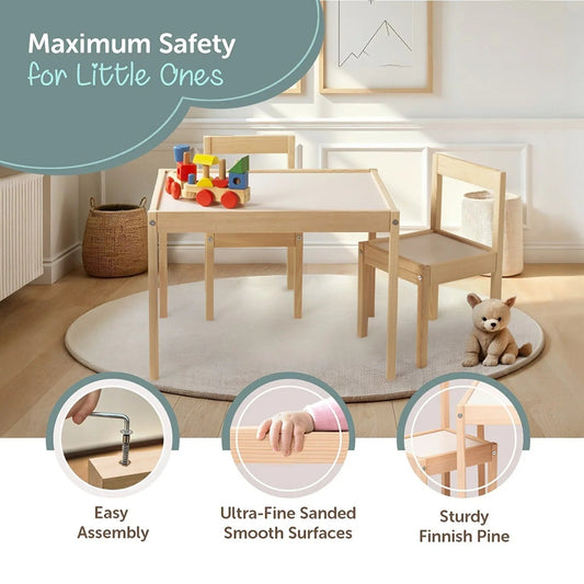 baby toys Montessori Wooden Table & Chair Set | Luxury Home Accessories | Heulog Glow
