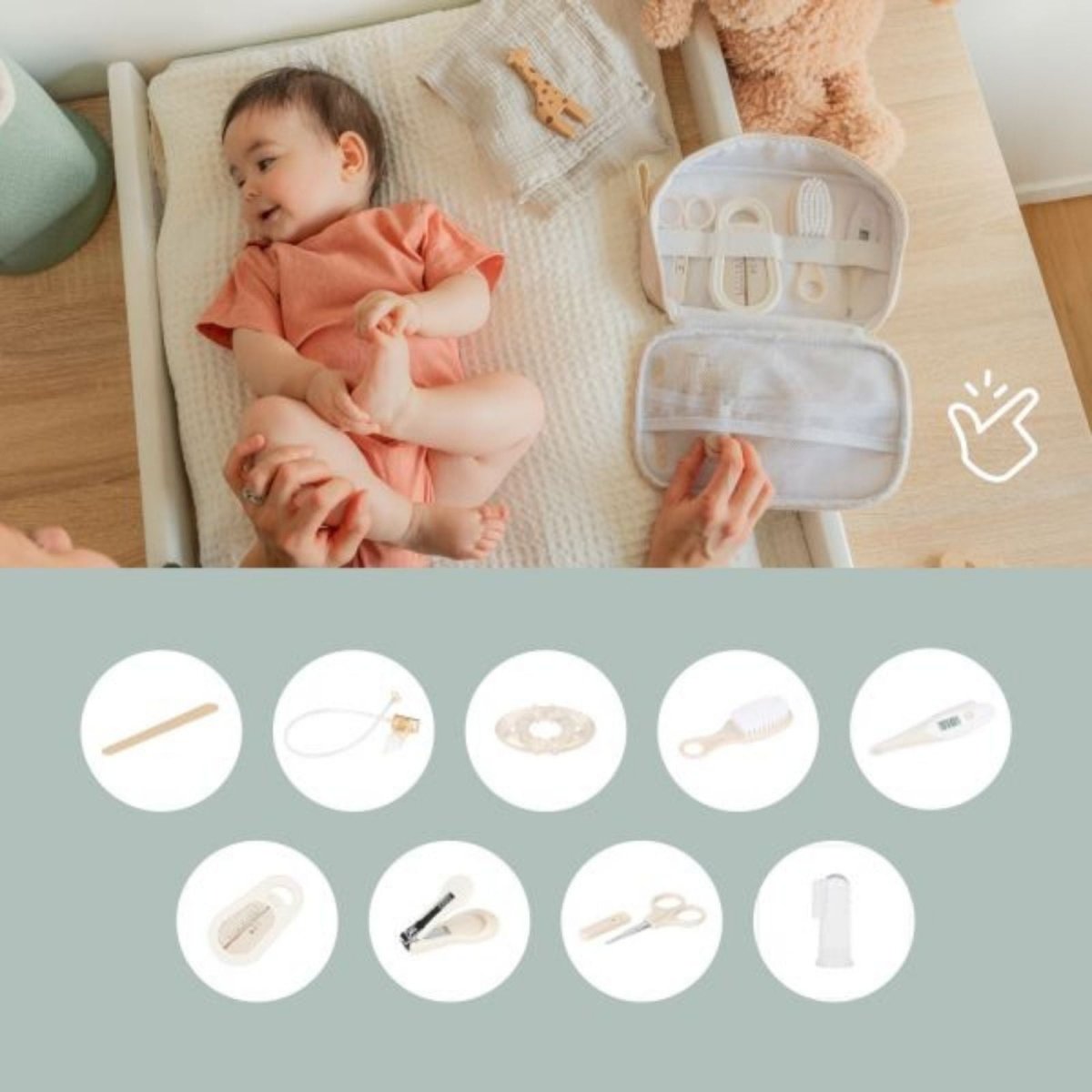 Babymoov Baby Grooming Set - Sand | Luxury Home Accessories | Heulog Glow