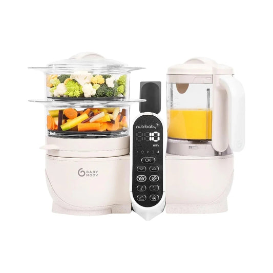 Babymoov Nutribaby (+) 6-in-1 Baby Food Maker - Mineral | Luxury Home Accessories | Heulog Glow