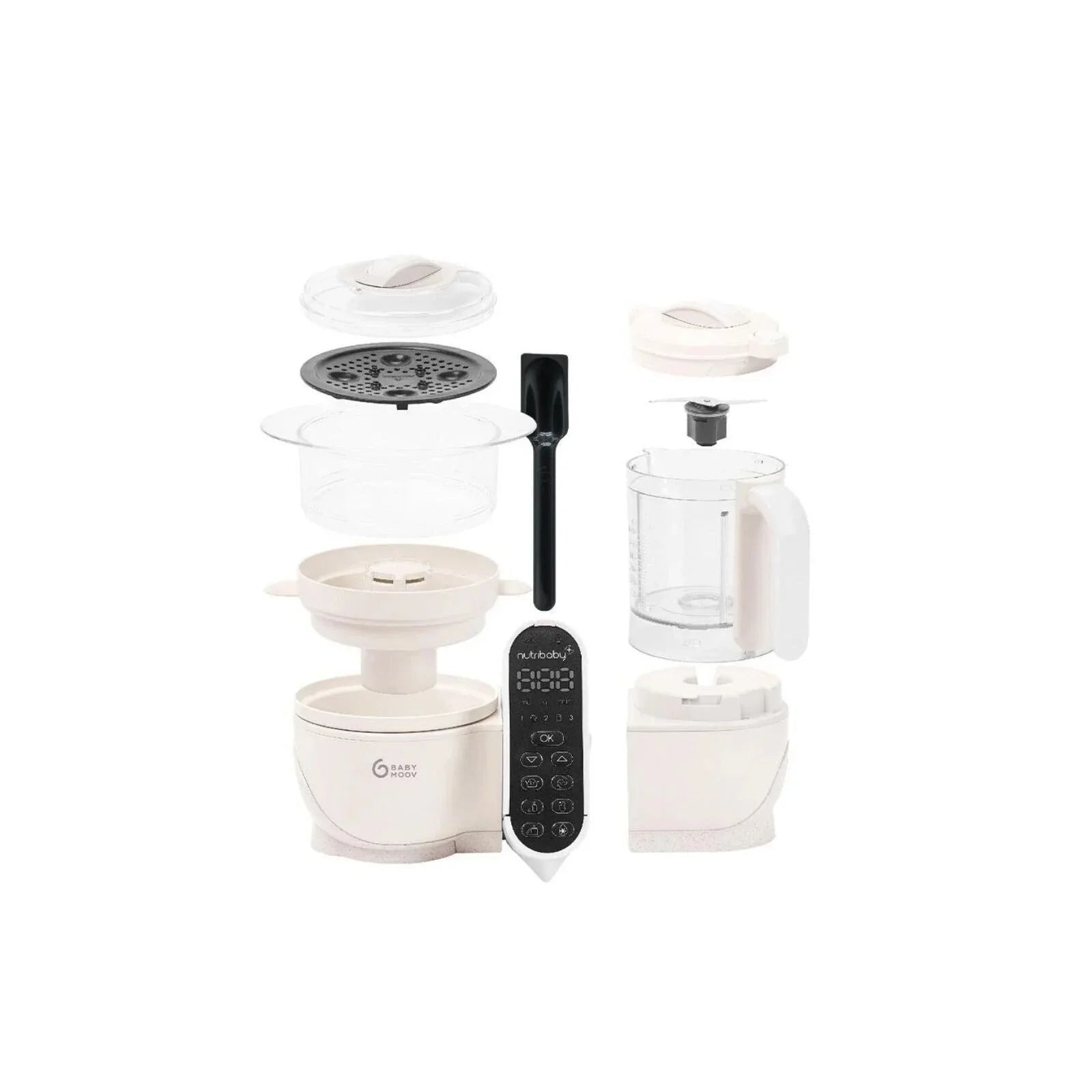 Babymoov Nutribaby (+) 6-in-1 Baby Food Maker - Mineral | Luxury Home Accessories | Heulog Glow