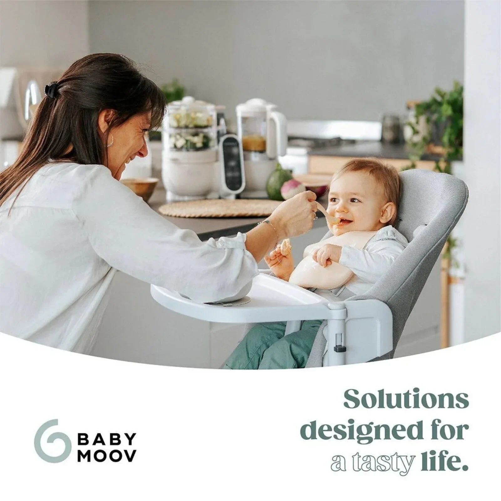 Babymoov Nutribaby (+) 6-in-1 Baby Food Maker - Mineral | Luxury Home Accessories | Heulog Glow