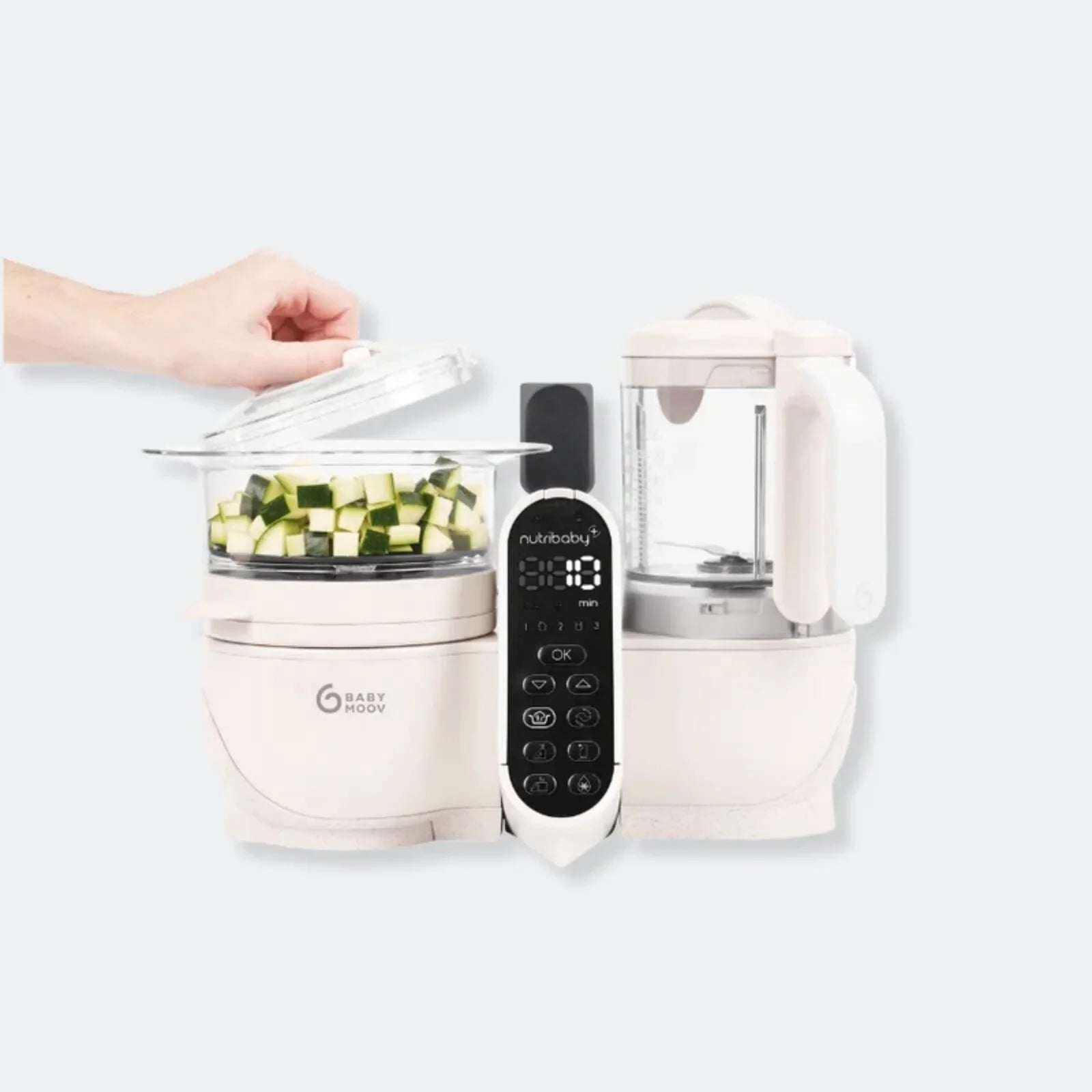 Babymoov Nutribaby (+) 6-in-1 Baby Food Maker - Mineral | Luxury Home Accessories | Heulog Glow