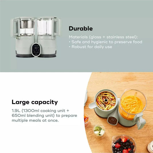 Babymoov Nutribaby Glass 4-in-1 Baby Food Maker | Luxury Home Accessories | Heulog Glow