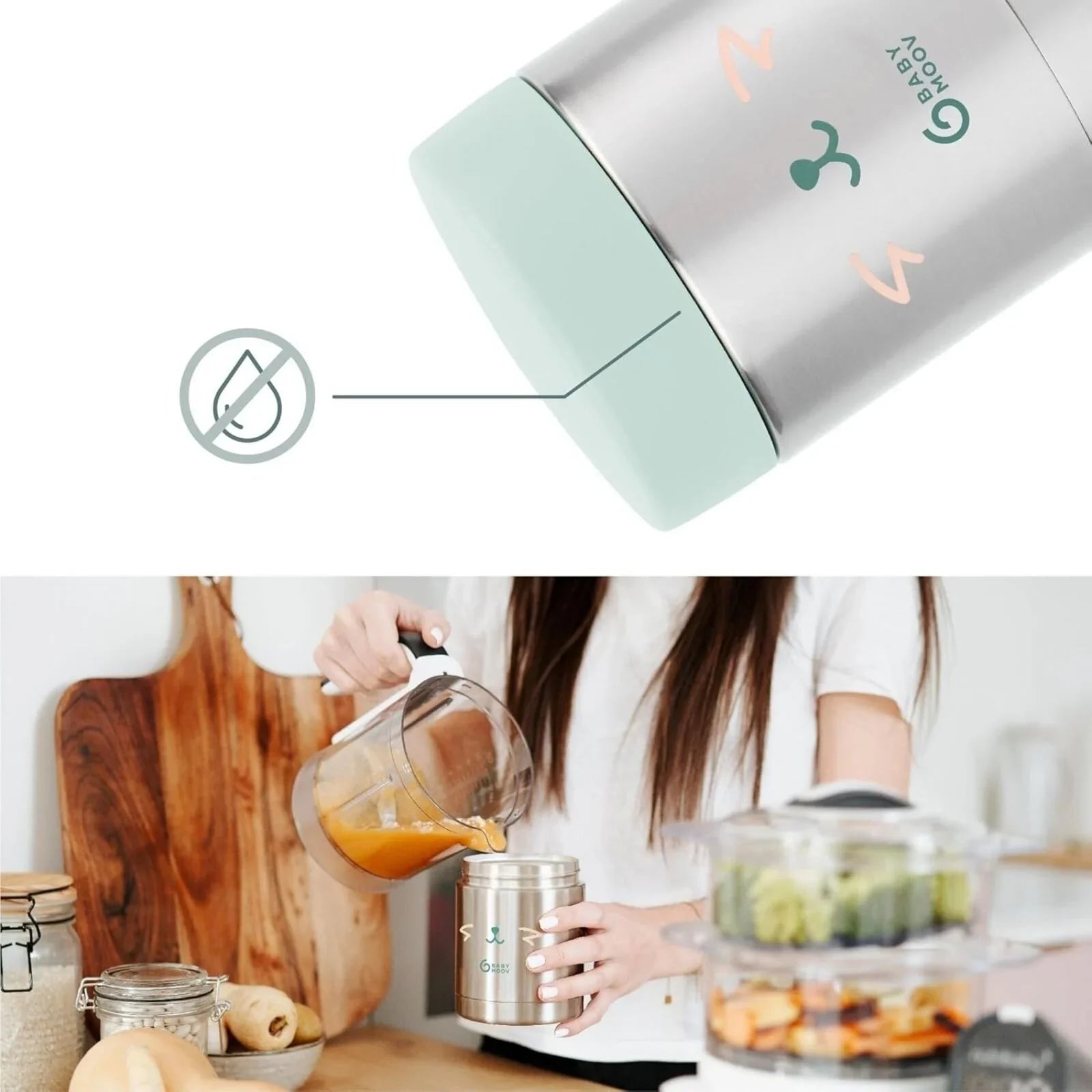 Babymoov Stainless Steel Insulated Food Flask - Fox | Luxury Home Accessories | Heulog Glow