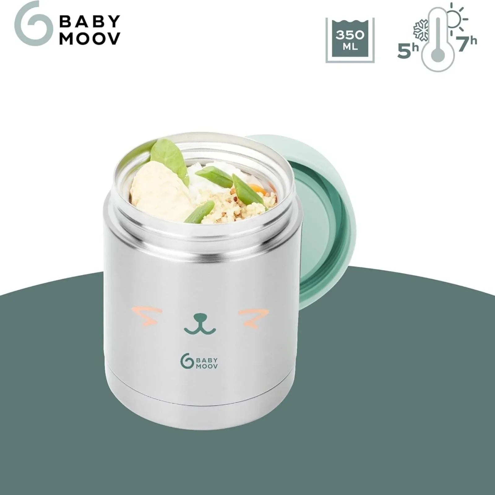 Babymoov Stainless Steel Insulated Food Flask - Fox | Luxury Home Accessories | Heulog Glow