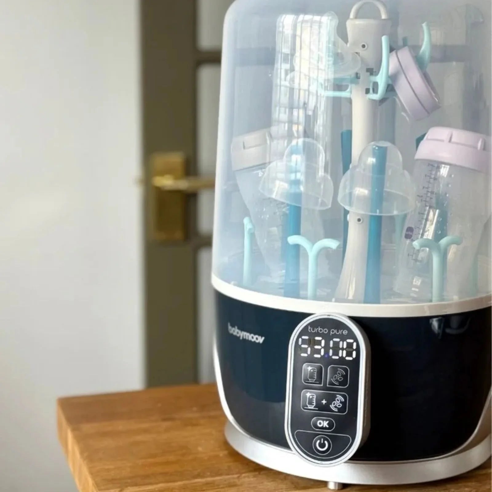 Babymoov Turbo Pure 3-in-1 Steriliser & Dryer & Purified Bottle Storage | Luxury Home Accessories | Heulog Glow