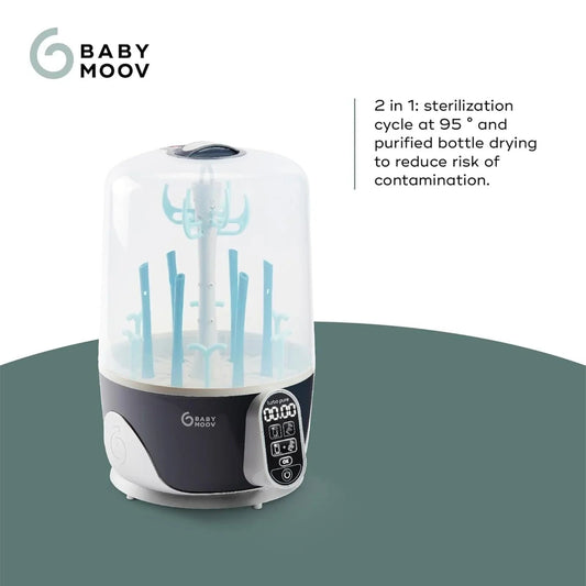 Babymoov Turbo Pure 3-in-1 Steriliser & Dryer & Purified Bottle Storage | Luxury Home Accessories | Heulog Glow