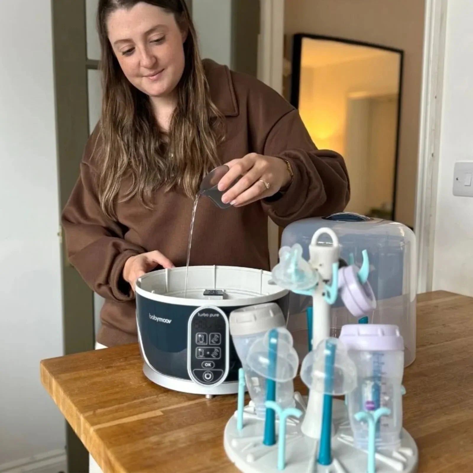 Babymoov Turbo Pure 3-in-1 Steriliser & Dryer & Purified Bottle Storage | Luxury Home Accessories | Heulog Glow