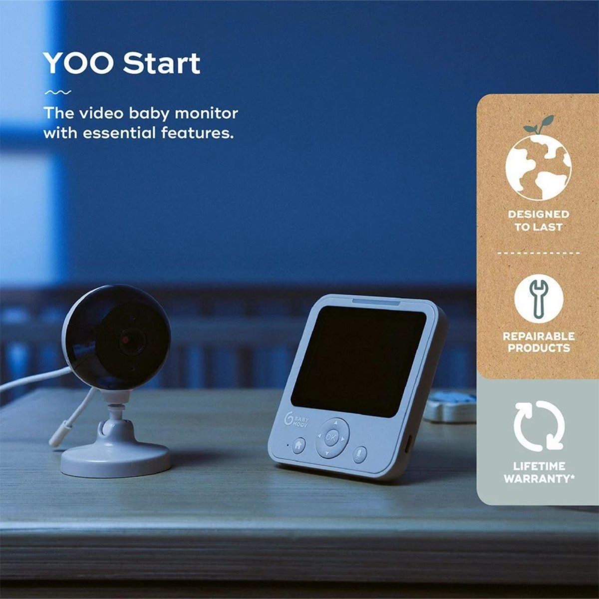 Babymoov Yoo Start Baby Video Monitor | Luxury Home Accessories | Heulog Glow