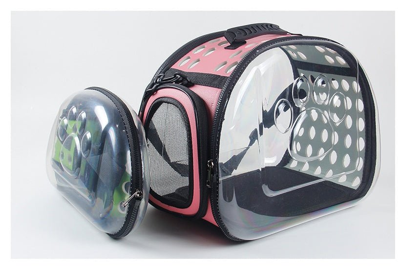 Bag out portable transparent cat dog backpack foldable four-sided breathable Messenger portable cat bag | Luxury Home Accessories | Heulog Glow