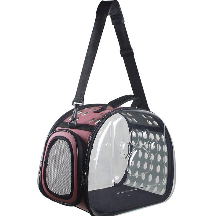 Bag out portable transparent cat dog backpack foldable four-sided breathable Messenger portable cat bag | Luxury Home Accessories | Heulog Glow