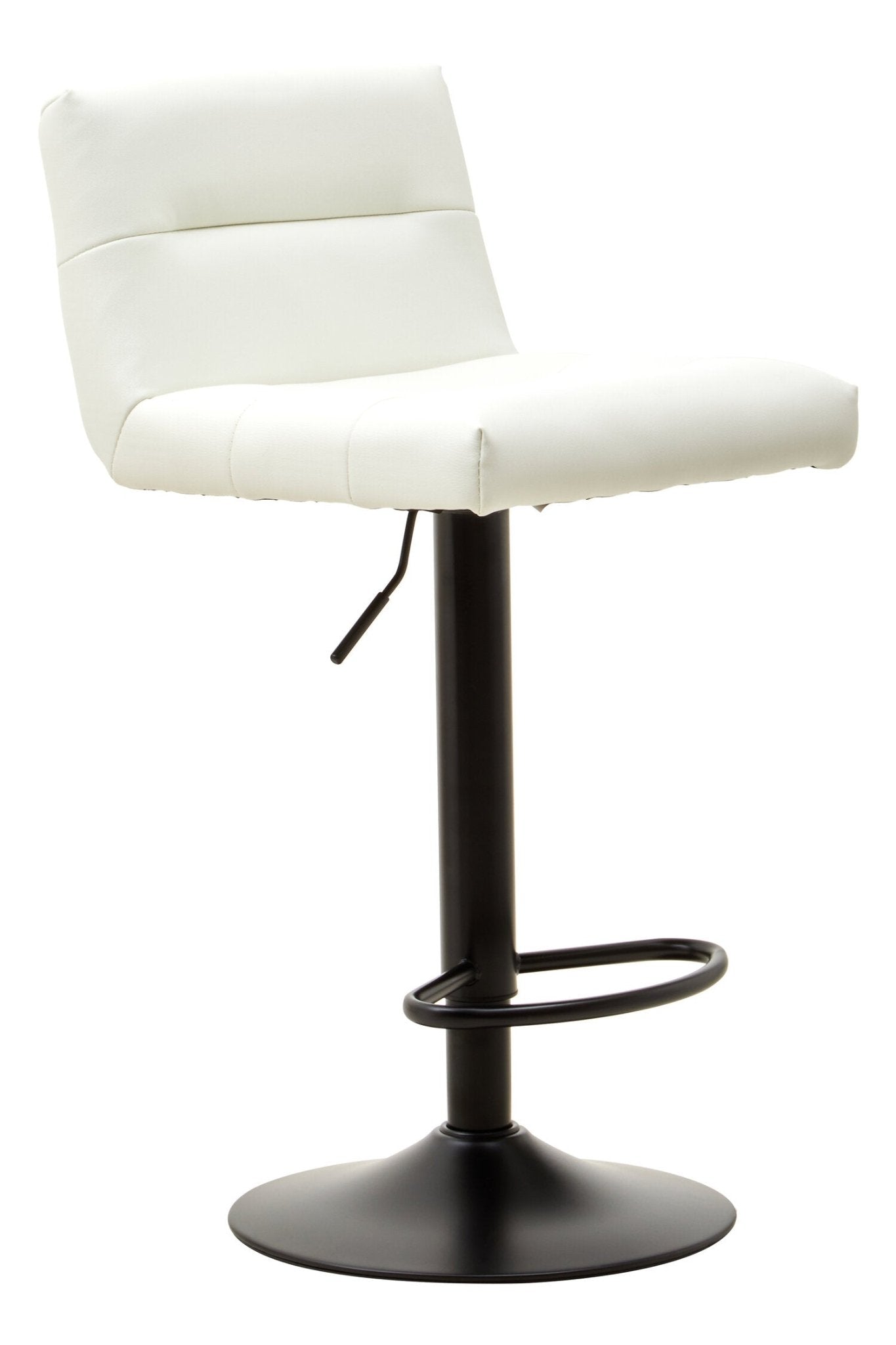 Baina White Leather Effect Bar Stool | Luxury Home Accessories | Heulog Glow