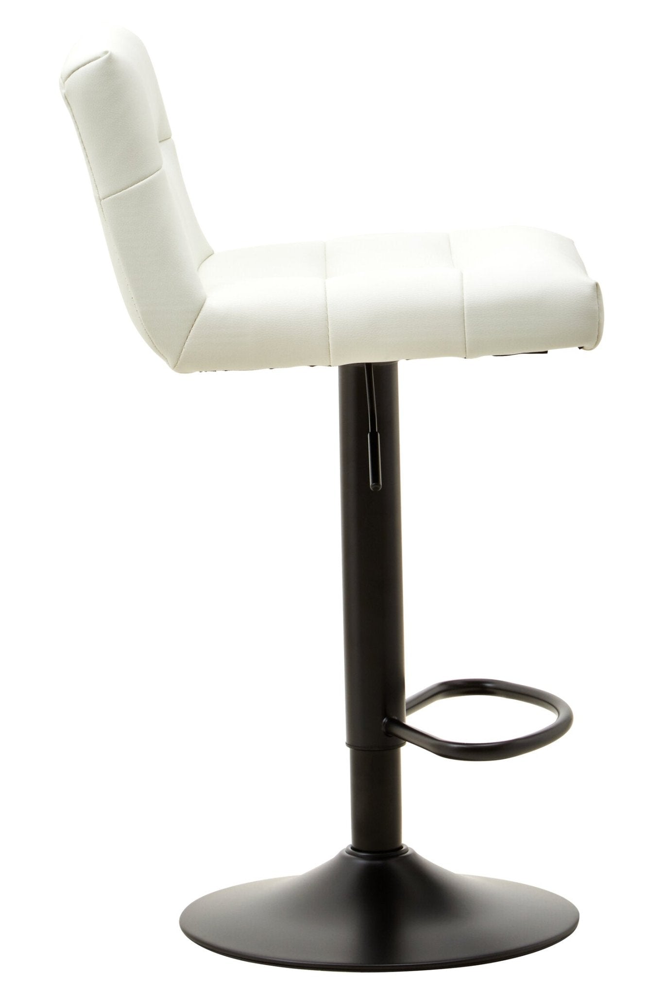 Baina White Leather Effect Bar Stool | Luxury Home Accessories | Heulog Glow