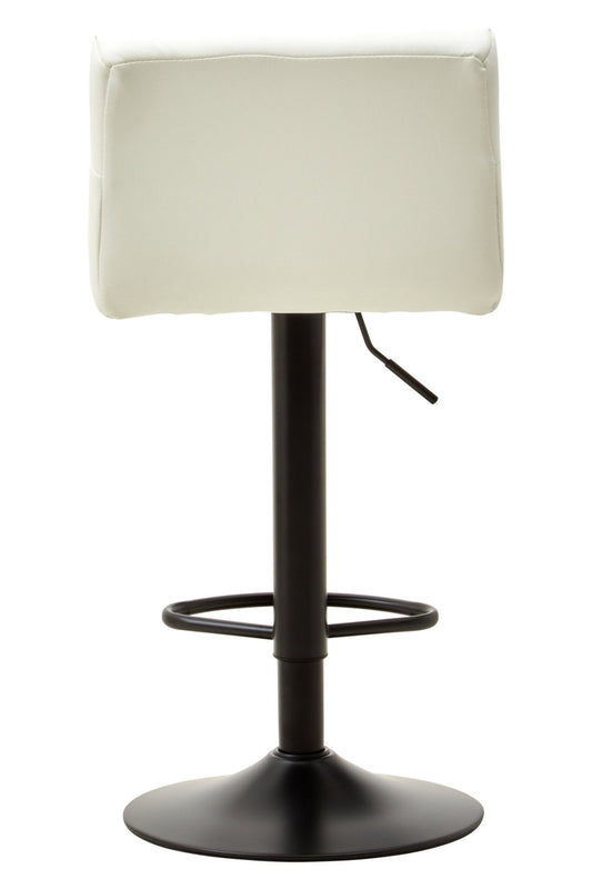 Baina White Leather Effect Bar Stool | Luxury Home Accessories | Heulog Glow