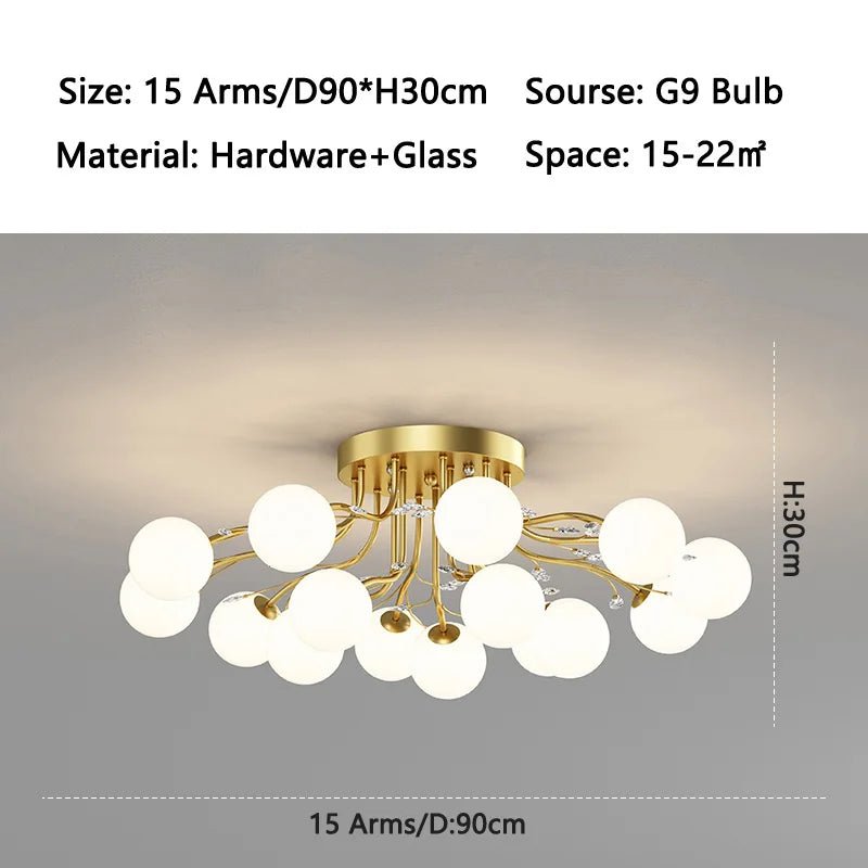 ball G9 led Ceiling Lights for Bedroom Living room decoration indoor lighting | Luxury Home Accessories | Heulog Glow