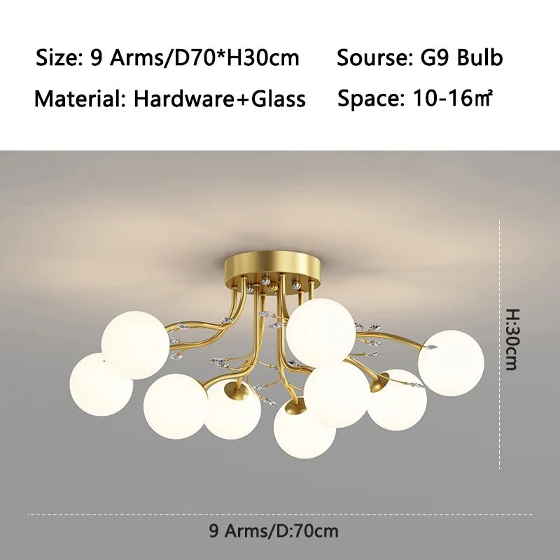 ball G9 led Ceiling Lights for Bedroom Living room decoration indoor lighting | Luxury Home Accessories | Heulog Glow