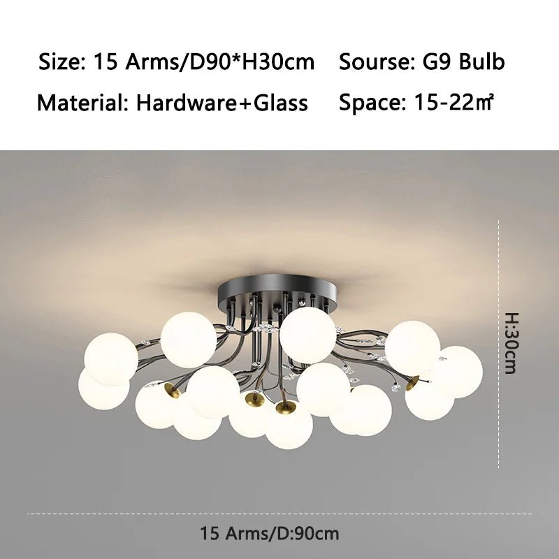 ball G9 led Ceiling Lights for Bedroom Living room decoration indoor lighting | Luxury Home Accessories | Heulog Glow