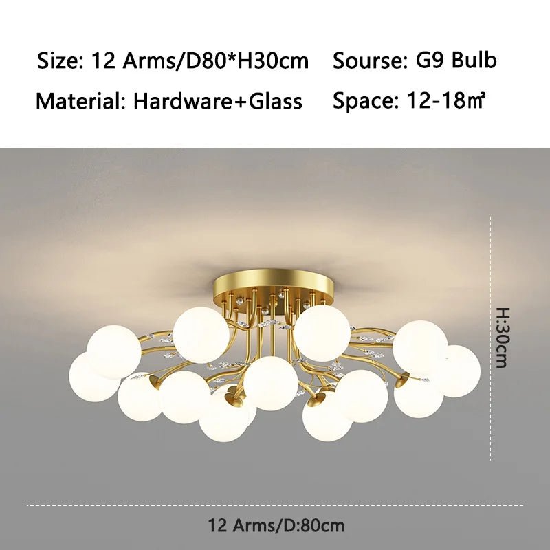 ball G9 led Ceiling Lights for Bedroom Living room decoration indoor lighting | Luxury Home Accessories | Heulog Glow