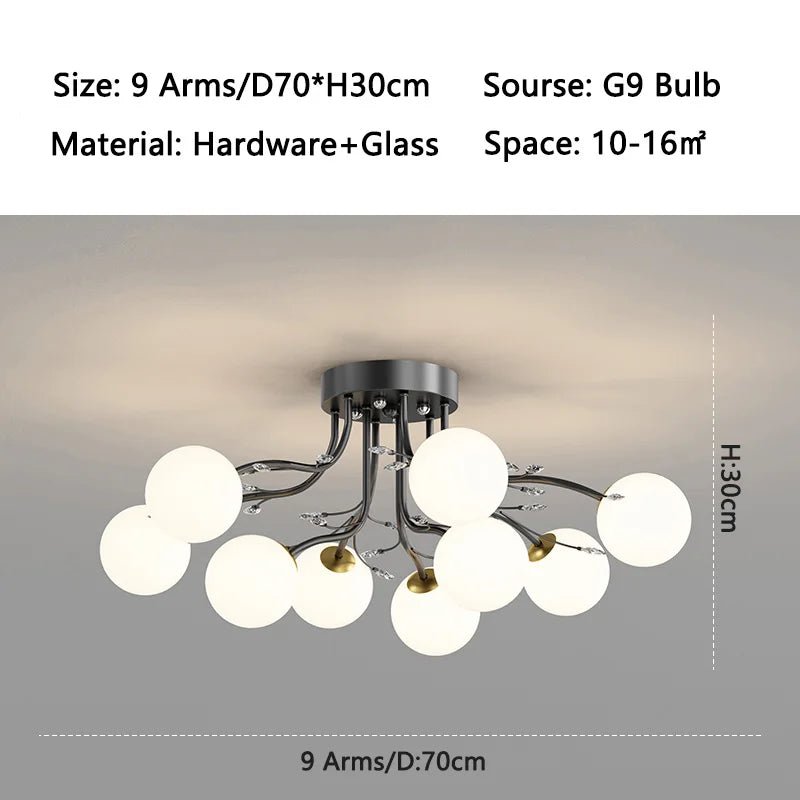 ball G9 led Ceiling Lights for Bedroom Living room decoration indoor lighting | Luxury Home Accessories | Heulog Glow