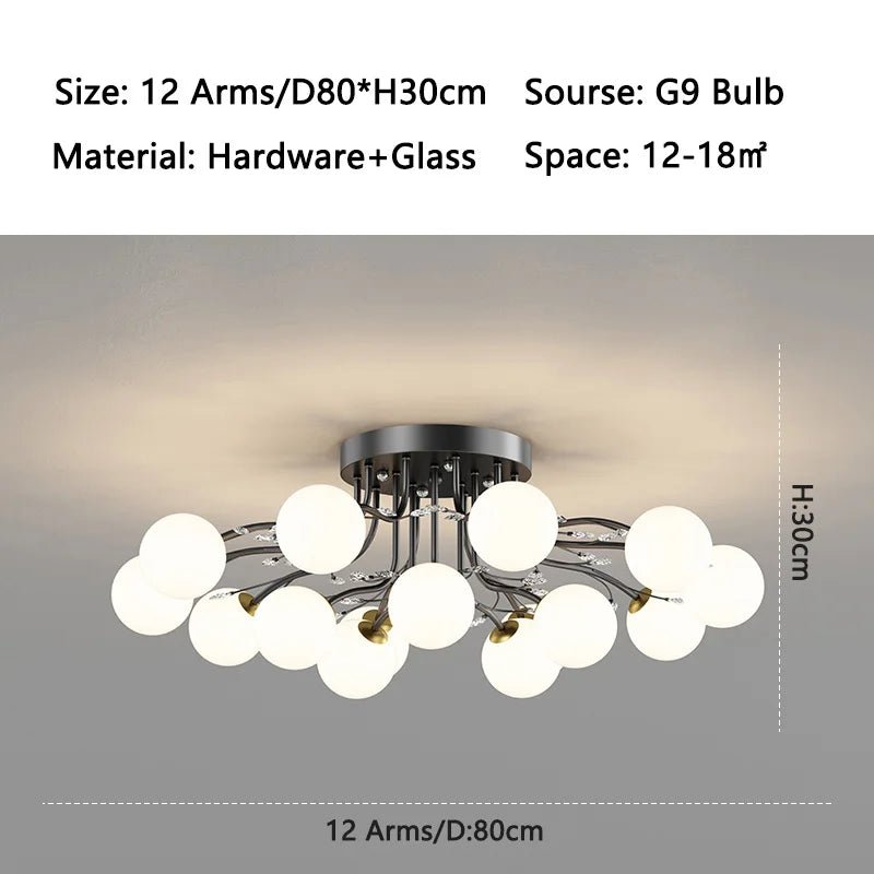 ball G9 led Ceiling Lights for Bedroom Living room decoration indoor lighting | Luxury Home Accessories | Heulog Glow