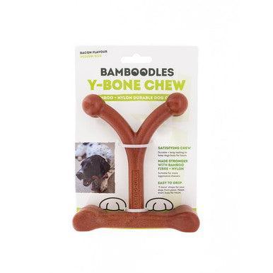 Bamboodles Y Bone Bacon Flavour Medium | Luxury Home Accessories | Heulog Glow