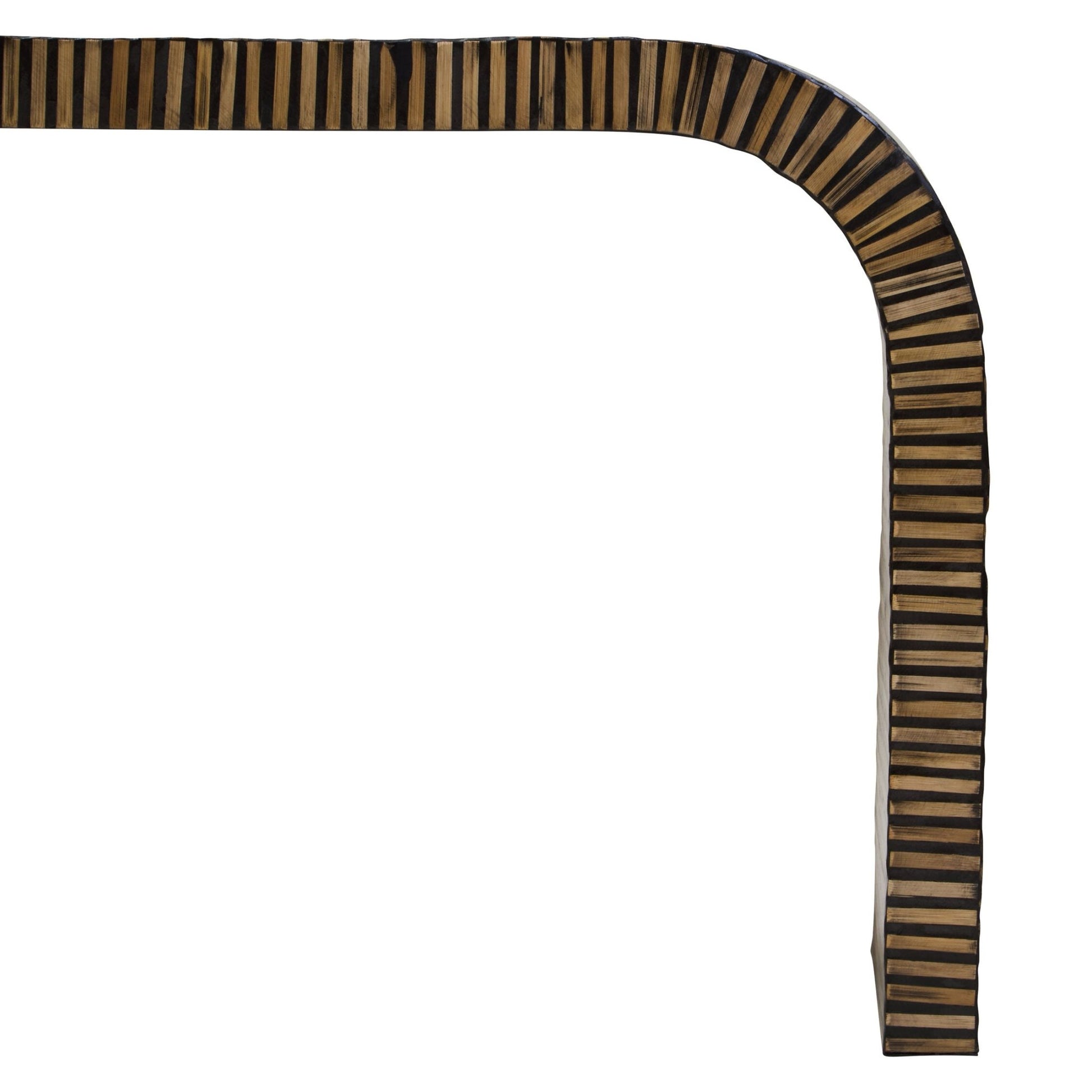 Bambusa Bamboo Inlay Curved Console Table | Luxury Home Accessories | Heulog Glow
