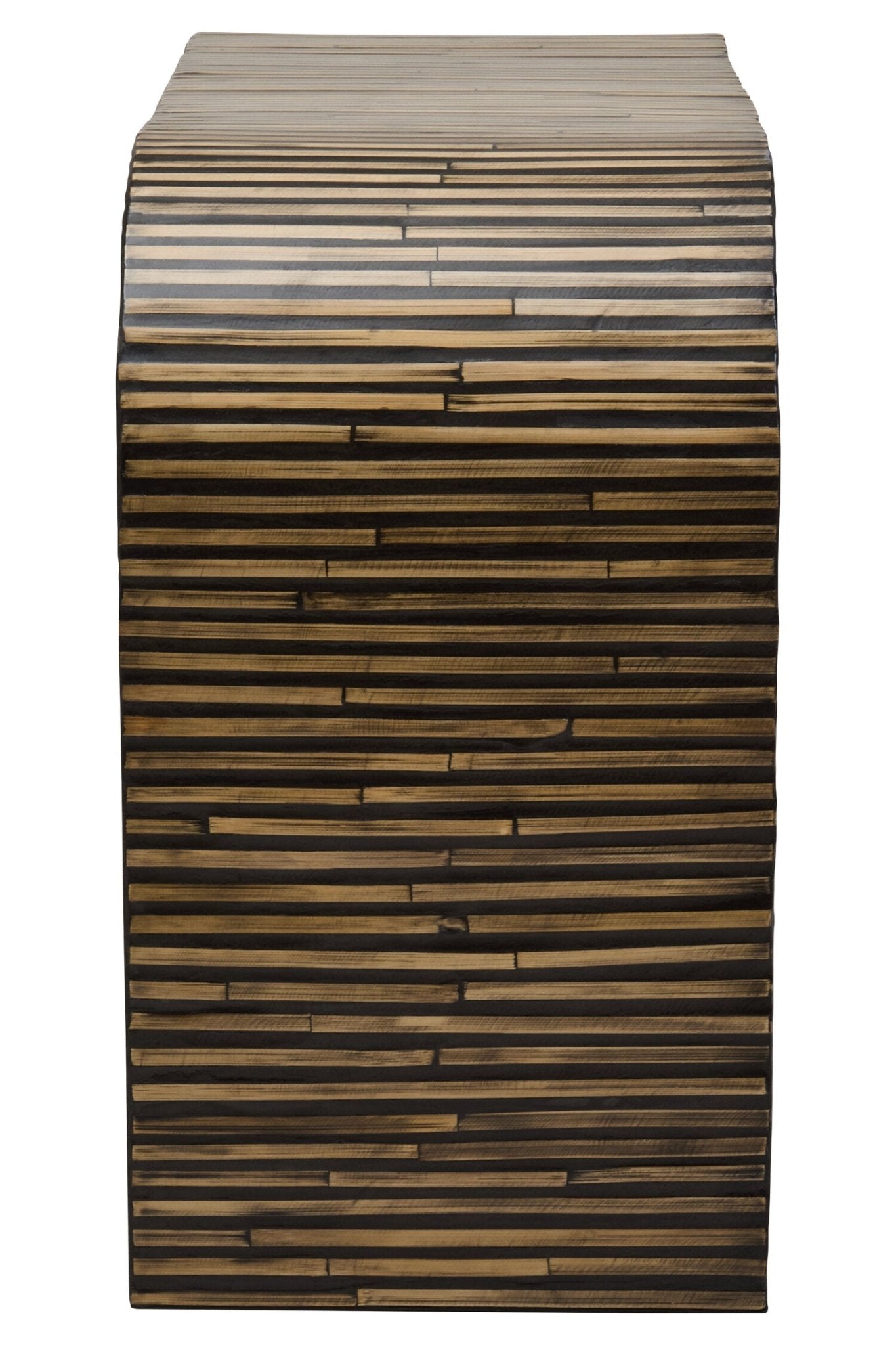 Bambusa Bamboo Inlay Curved Console Table | Luxury Home Accessories | Heulog Glow