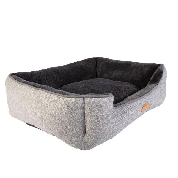 Banbury & Co Herringbone Square Bed Faux Small | Luxury Home Accessories | Heulog Glow
