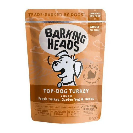 Barking Head Top Dog Turkey 10x300g | Luxury Home Accessories | Heulog Glow